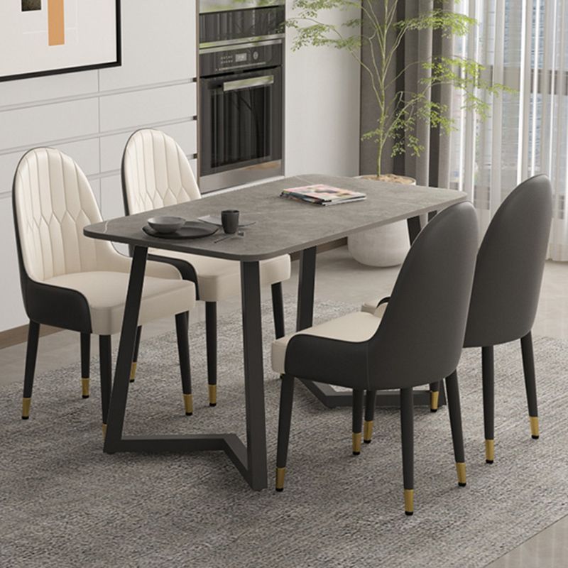 Modern Stone Dining Table 1/2/5/7 Pieces Dining Set for Living Room