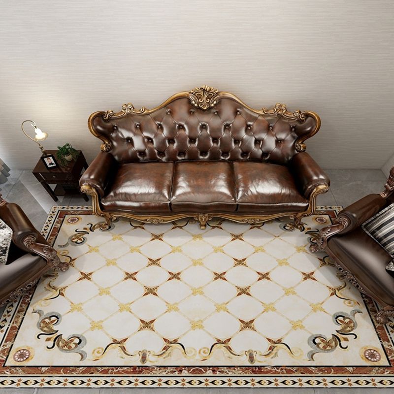 Tapis d'intérieur moderne de couleur unie, imprimé marbré en Polyester, facile d'entretien, pour la décoration de la maison