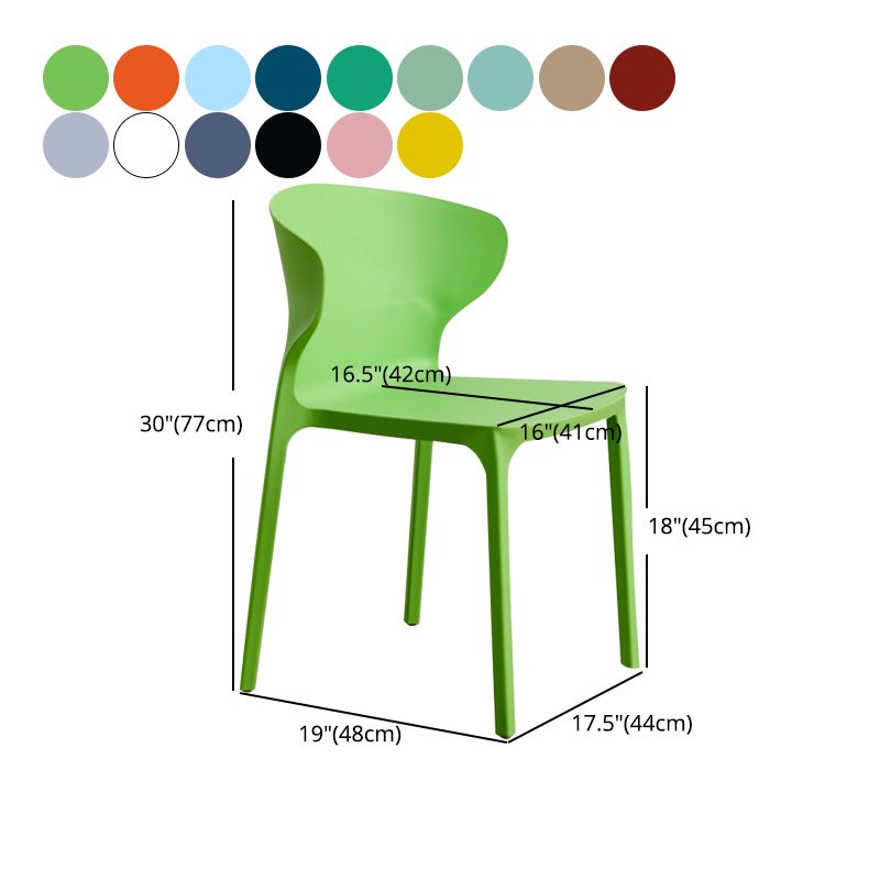 Sedia da pranzo in plastica scandinava cucina in plastica sedia laterale