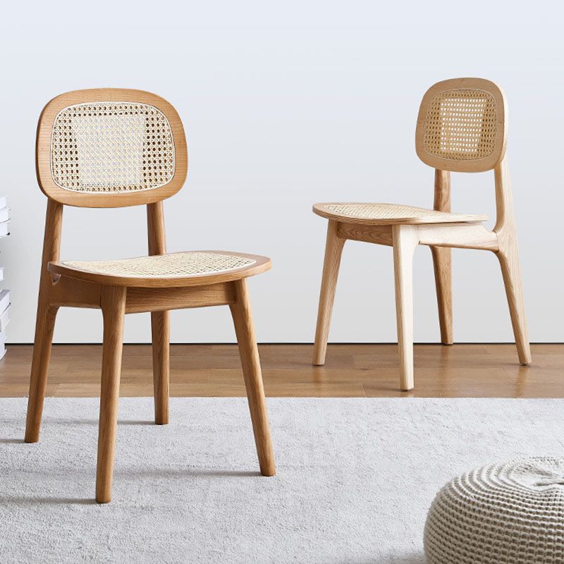 Open Back Side Chair Wood Industrial Style Dining Room Chair