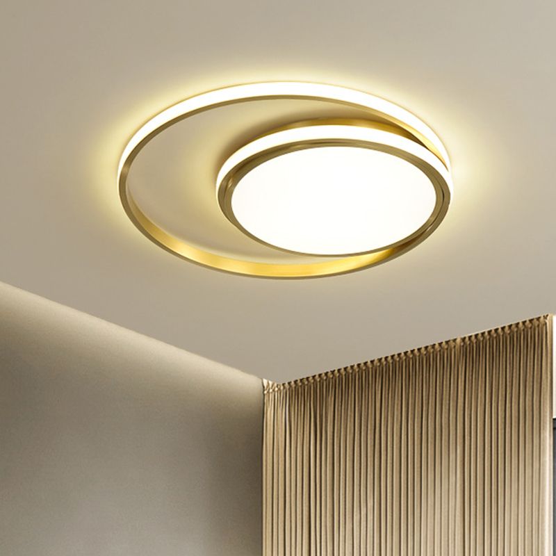 Runde Unterputzleuchte mit Gold-Finish, modernistische LED-Unterputzleuchte aus Acryl