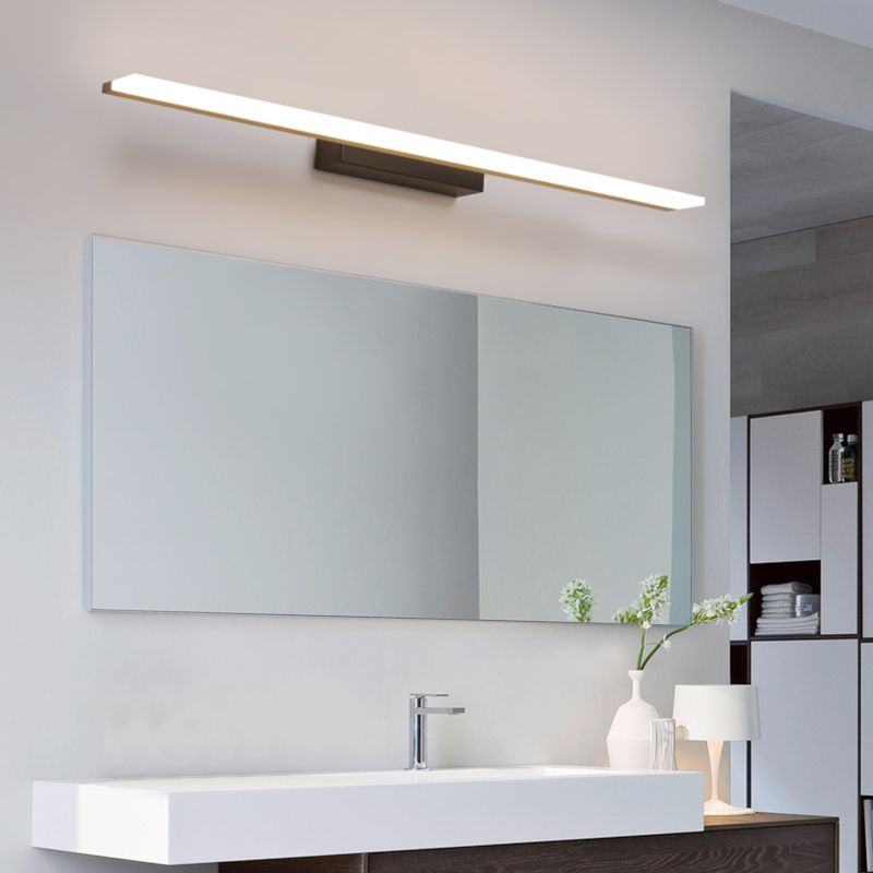 Black LED Linear Wall Sconce in Modern Luxury Style Aluminium Wall Lamp with Acrylic Shade