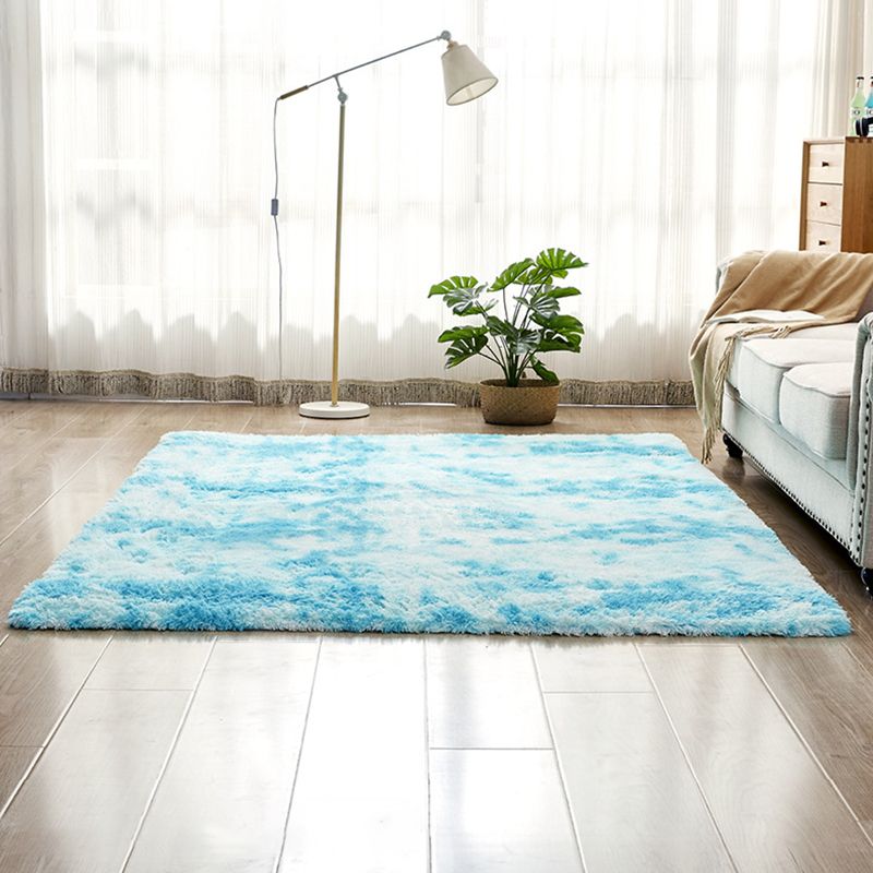 Alfombra de la sala de estar nórdica alfombra de tinte multicolor de tinte sintética lavable con alfombra no deslizante para mascotas