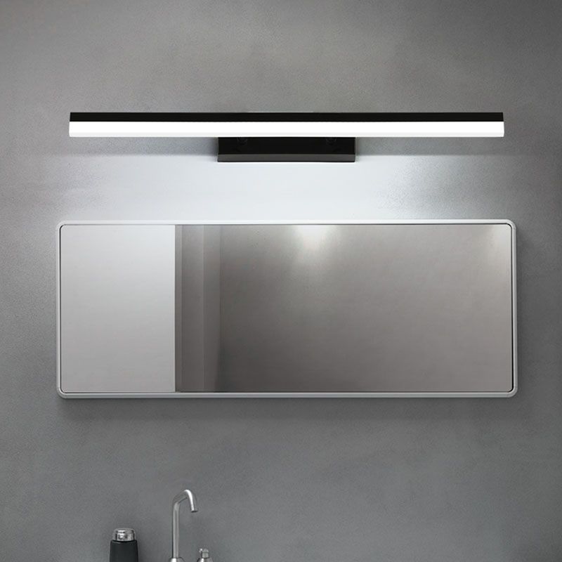 Metal Linear Shape Wall Light Modern 1-Light Swing Arm Mirror Wall Mount Light Fixture