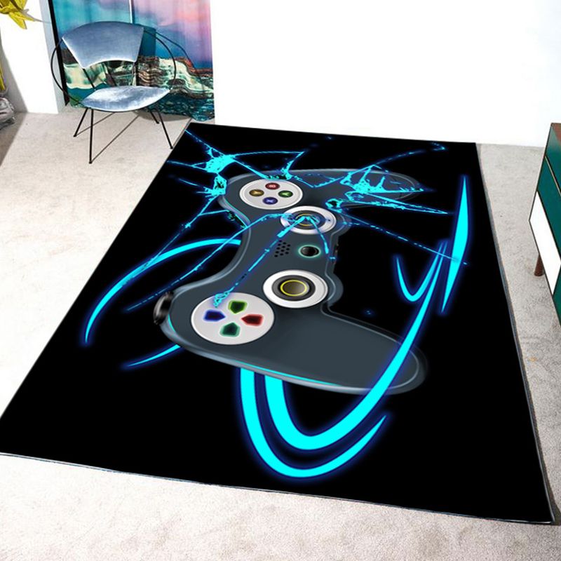 Novelty Game Controller Pattern Carpet Polyester Rug Stain Resistant Area Rug for Home Decoration
