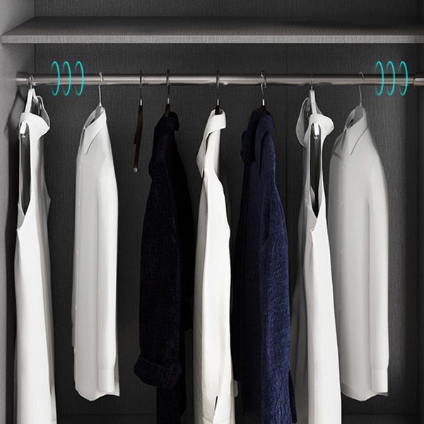 Gray Colour Wooden Wardrobe Rod Included Wardrobe Wardrobe Closet with Sliding Door