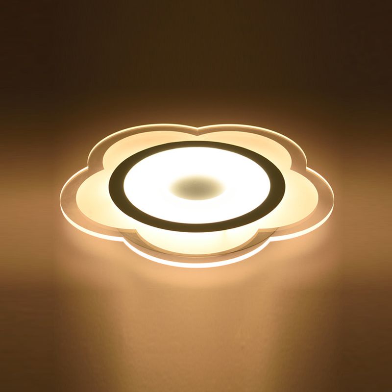 Nordic Simple Flush Ceiling Light Flower LED Flush Mount Lighting for Bedroom
