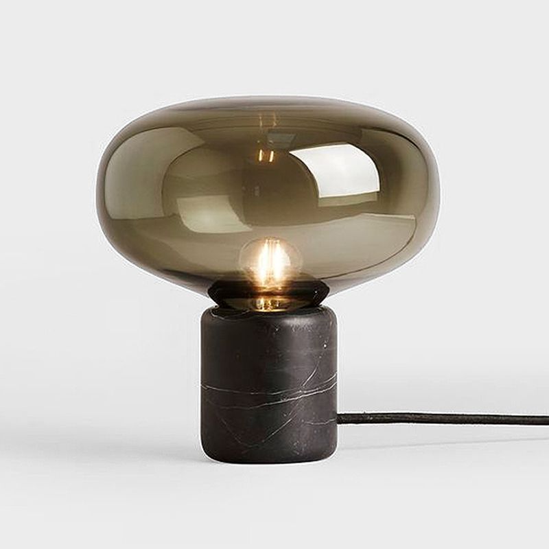 Runde Formglasetischlampe moderner Stil 1-Licht-Tischlampenlampen