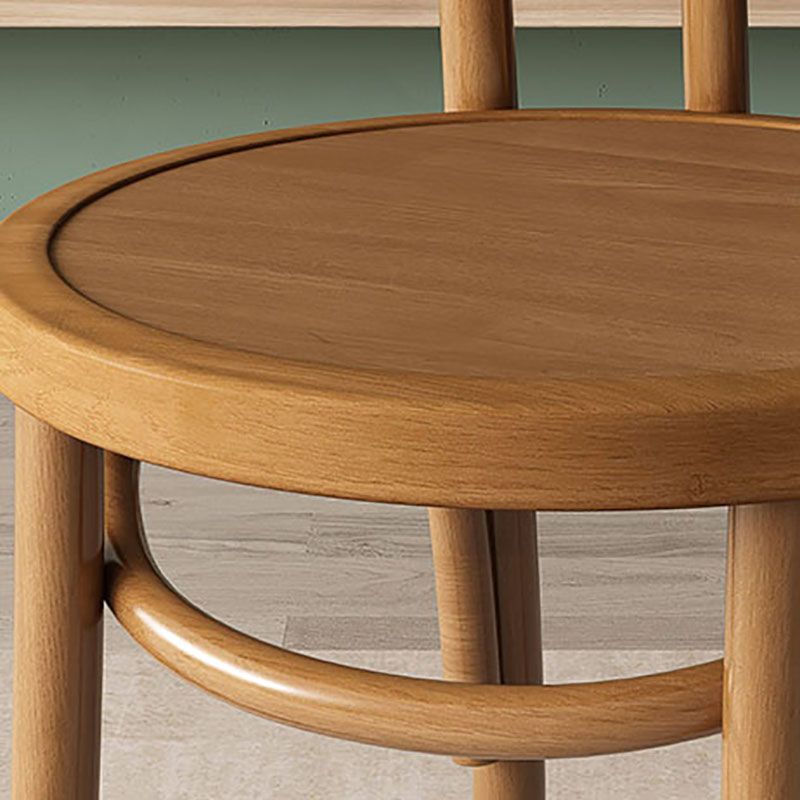 Scandinavian Dining Room Armless Chair Wood Windsor Back Dining Side Chair