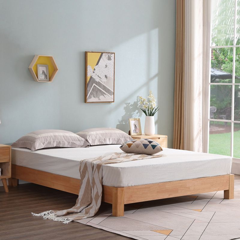 Contemporary Rubberwood With Custom Gold Legs Solid Color Standard Bed
