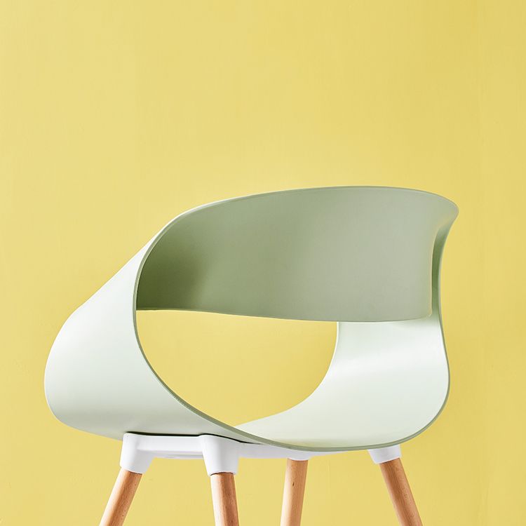 Scandinavian Armless Dining Chairs Eames Side Dining Chairs with Wood Legs