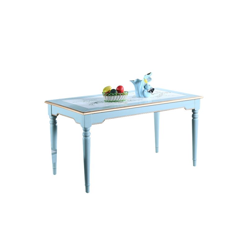 Rustic Style Solid Wood Set of 5 Dinette Table with Armless Chair