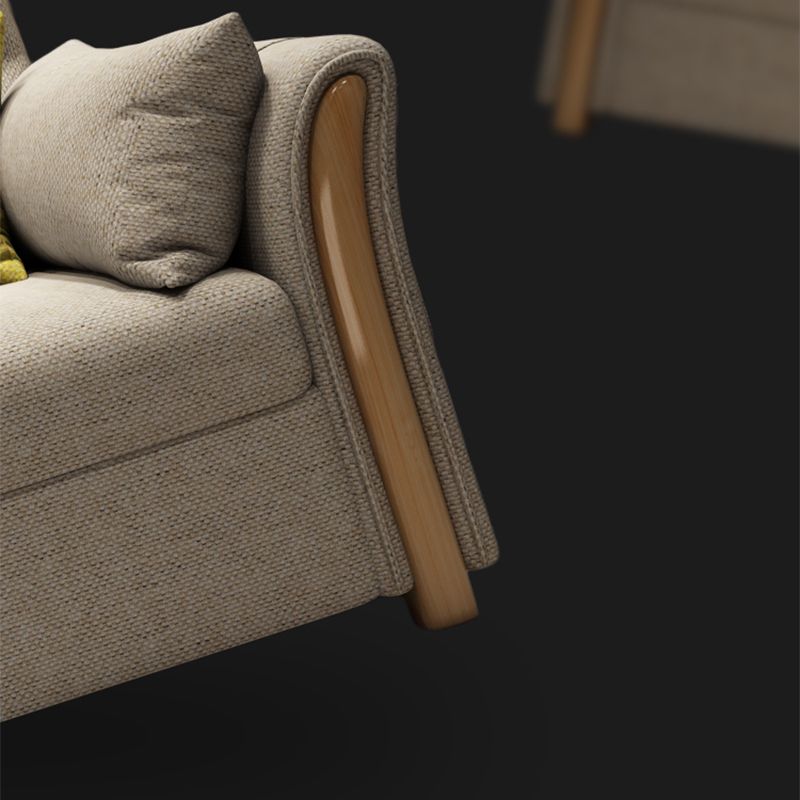 Convertible Contemporary Flared Arm Cotton Blend Bed Sofa Couch
