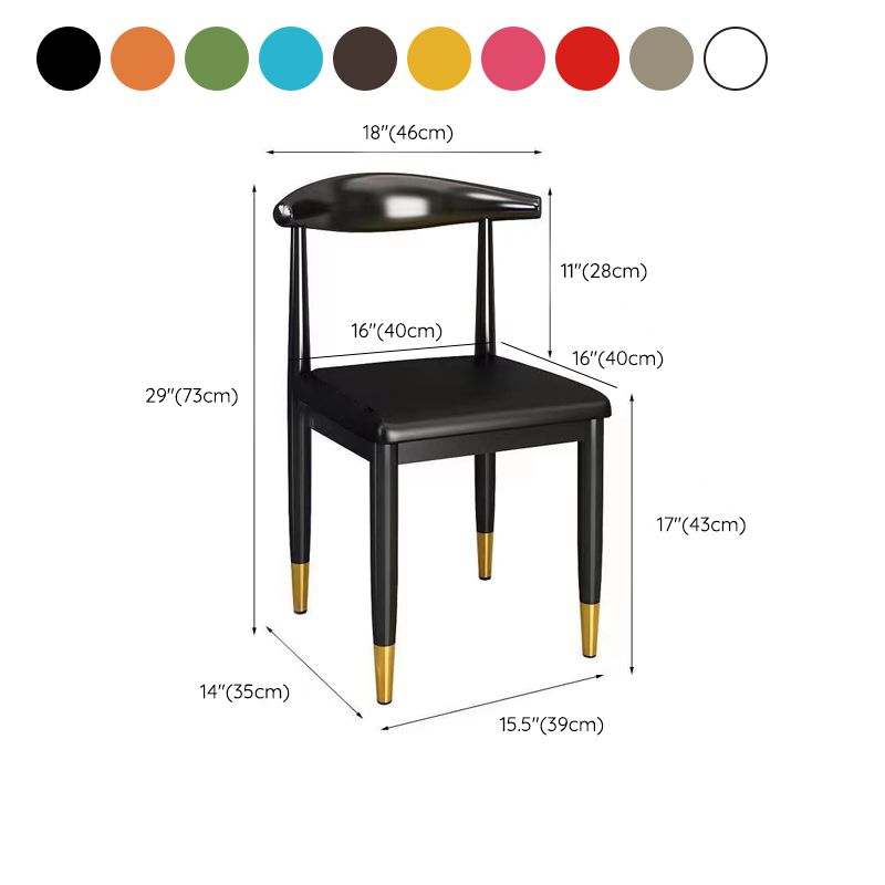Metal Kitchen Dining Room Chair Contemporary Upholstered Chair