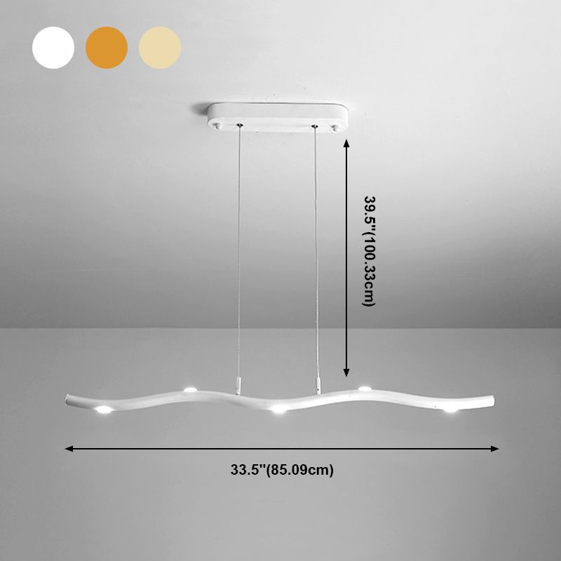 Contemporary Pendant Lights Linear Metal Island Light Fixtures