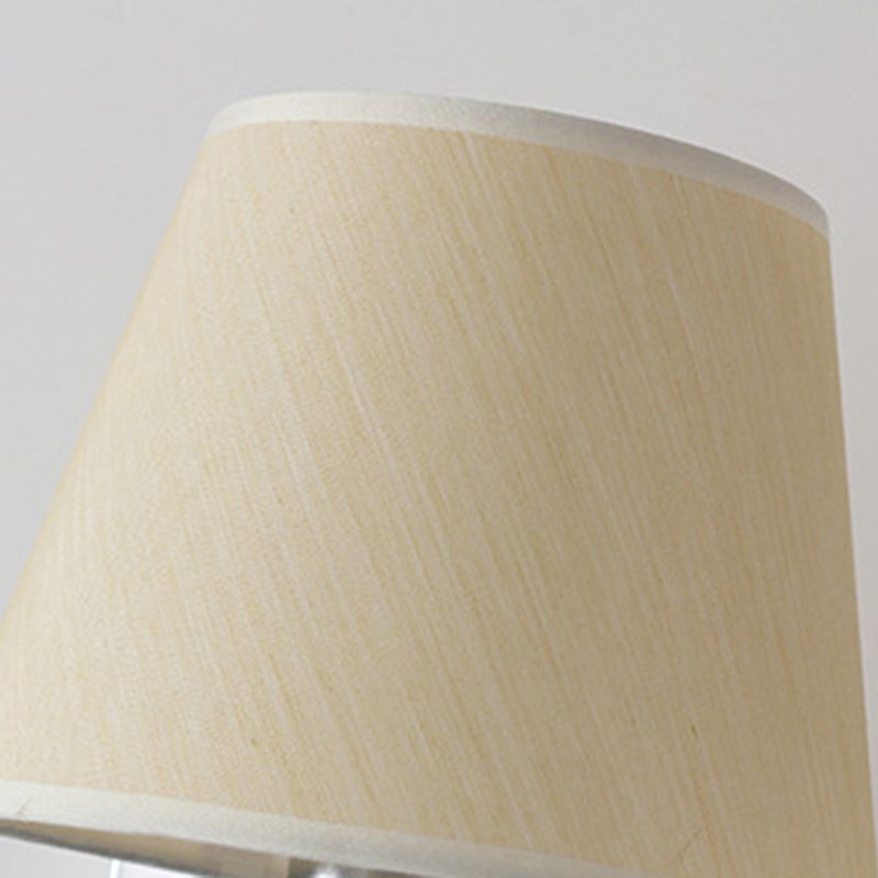 Modern Style Simple Wall Light Natural Burlap Shade Swing Arm Wall Sconce