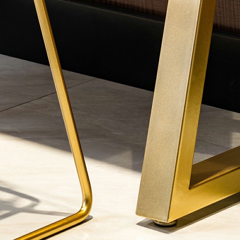 Glam Rectangular Pub Table Set 1/4 Pieces Bar Stool and Table Set