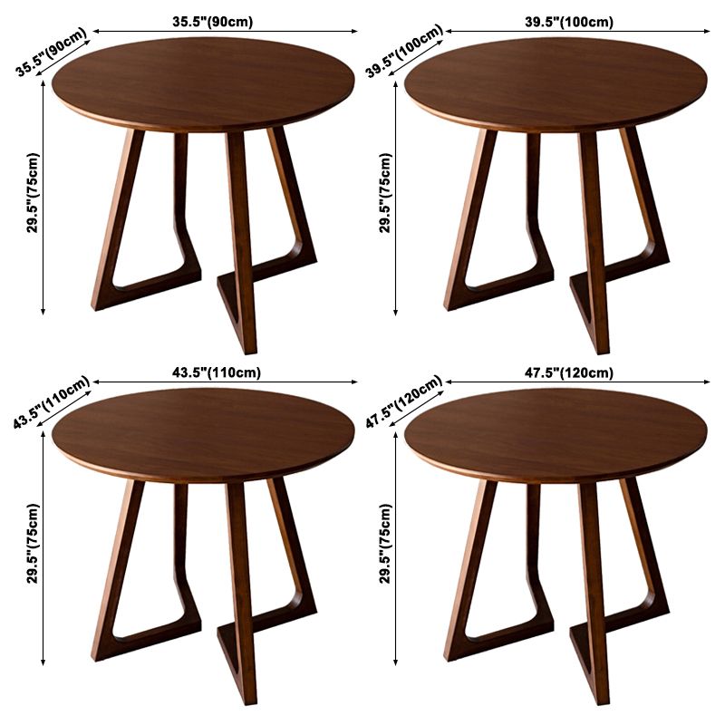 Mesa de comedor redonda de estilo contemporáneo muebles de madera maciza para comedor
