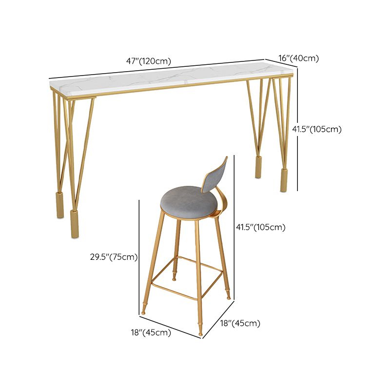 1/4/7 Pieces Pub Dining Set Modern Faux Marble Bar Stool and Table Set
