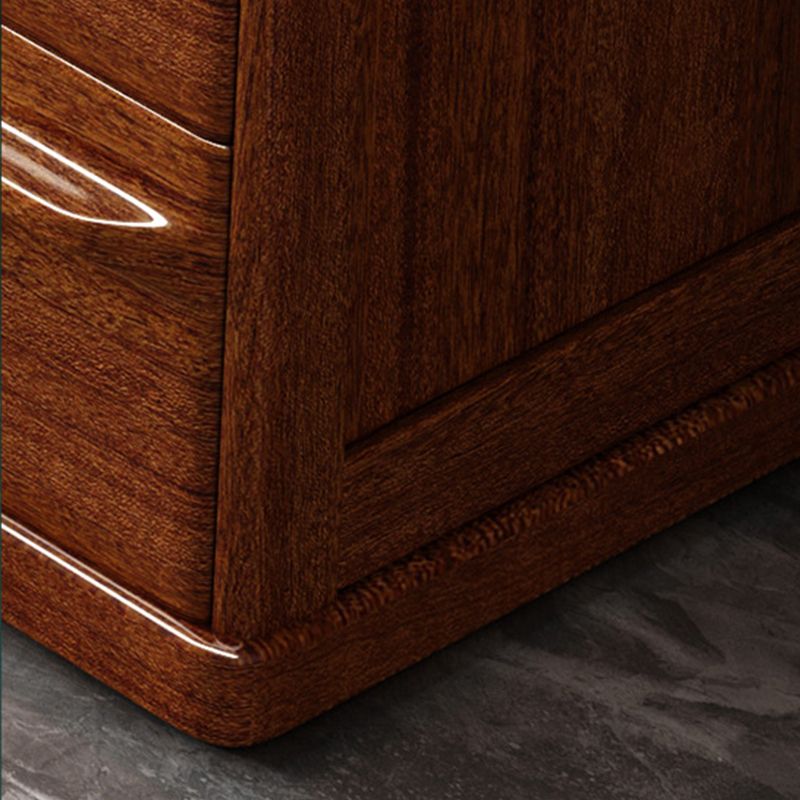 16.9" W Vertical Lingerie Chest Bedroom Solid Wood Storage Chest with Drawers