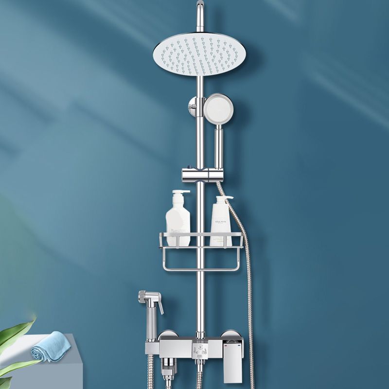 Modern Shower System Handle Lever Wall Mounted Spot Resist Copper Shower System