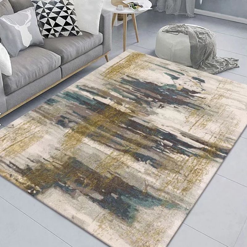 Stylish Abstract Carpet Simple Indoor Rug Polyester Stain Resistant Carpet for Home Decor