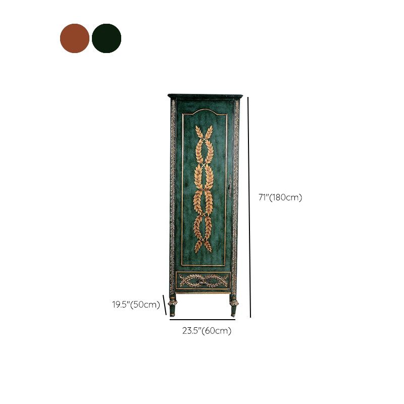 Solid Wood Wardrobe Cabinet Clothes Rail Wardrobe Armoire for Home