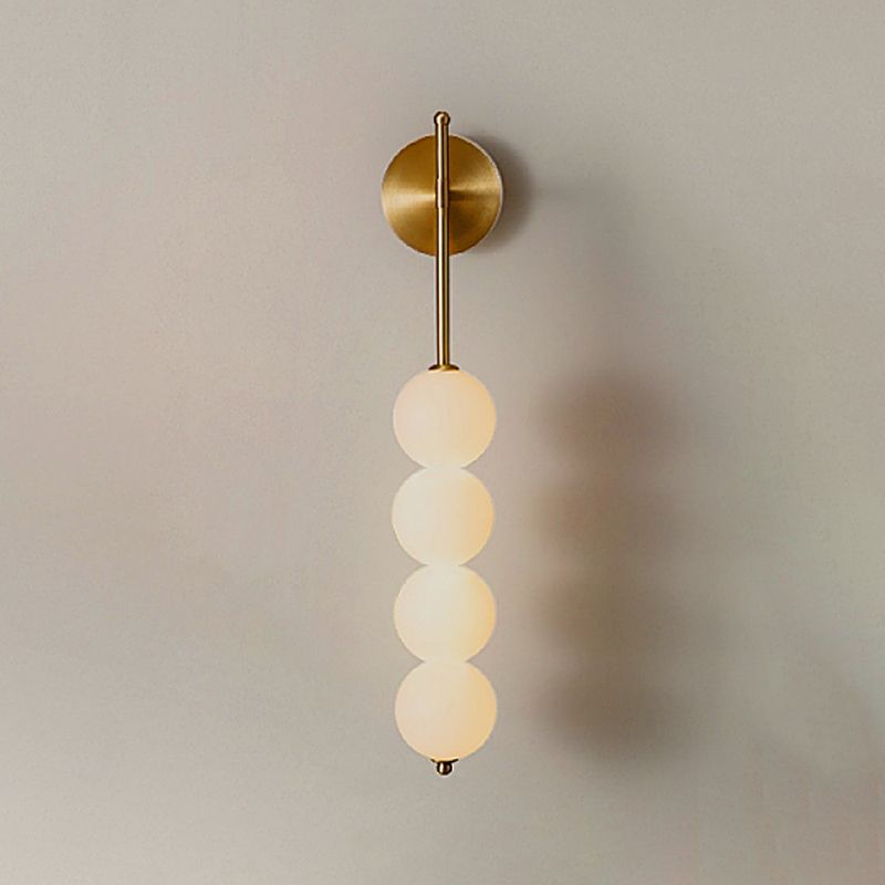 Contemporary Ball Shape Wall Light with Plastic Shade for Living Room