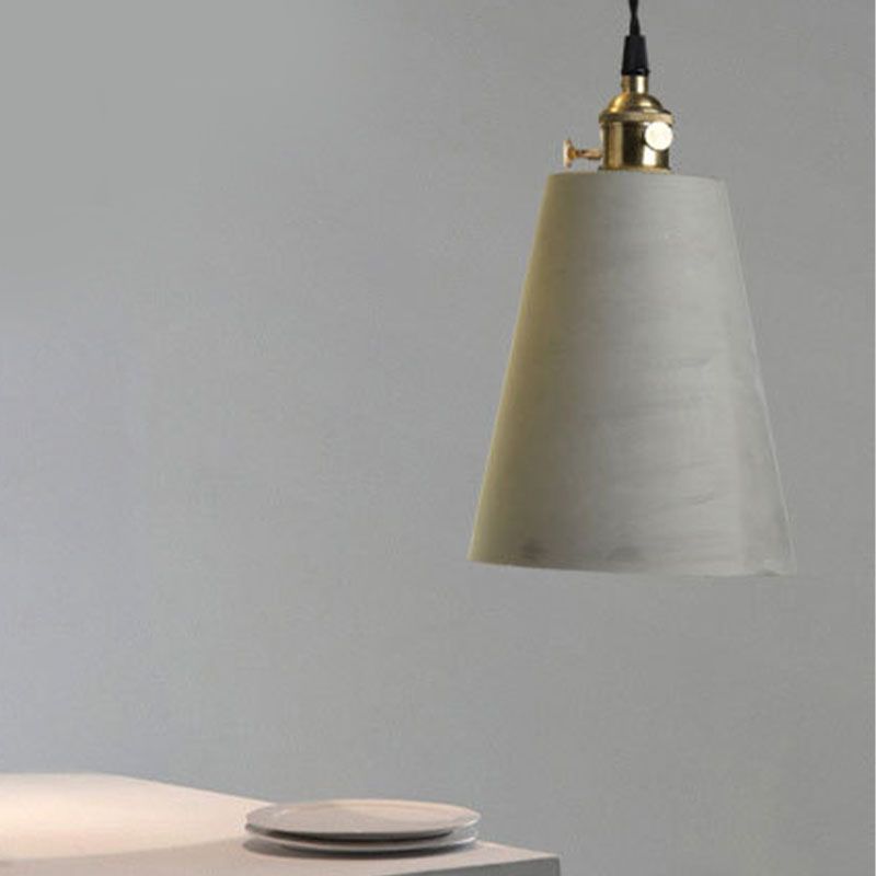 Moderne Einlichtgrau-Zementrahmen Anhänger Licht für Esszimmer Schlafzimmer