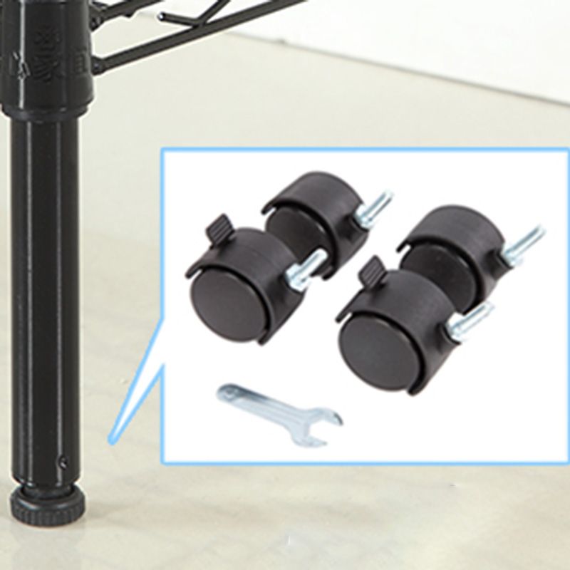 Contemporary Style 2-Shelf Wardrobe Steel Cloth Rod Included Wardrobe Closet