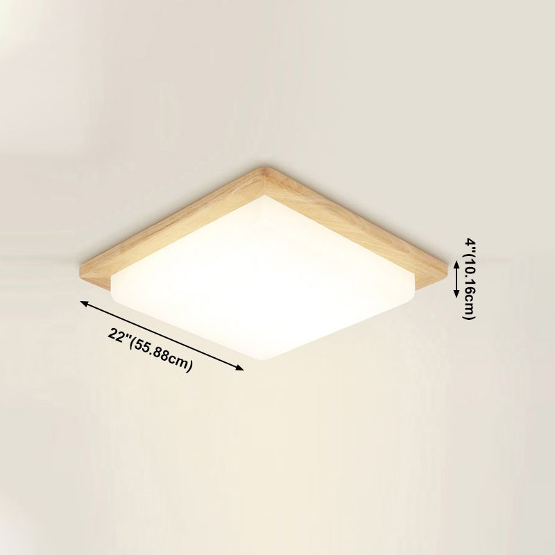 Luminaires de plafond encastrés à LED carrés Luminaire de plafond encastré moderne en bois