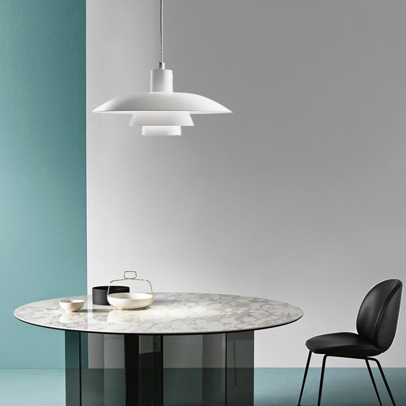 3-Tier Minimalist Hanging Light, Zinc Single-Bulb Hanging Lamp for Dinner Table