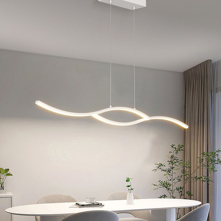 2-Light Modern Island Lighting Black/White LED Ceiling Light for Bedroom