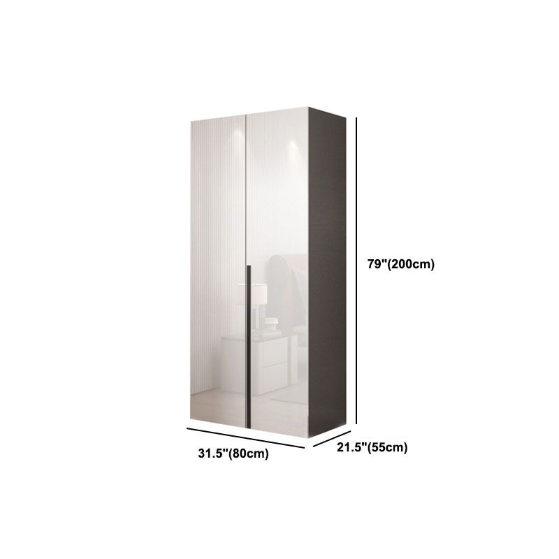 Contemporary Style Wardrobe Cabinet Wood Armoire with Door for Bedroom