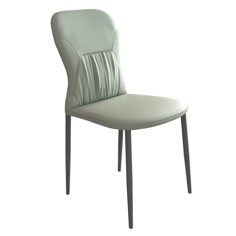 Contemporary Metal Dining Room Chairs PU Leather Dining Chairs for Home Use