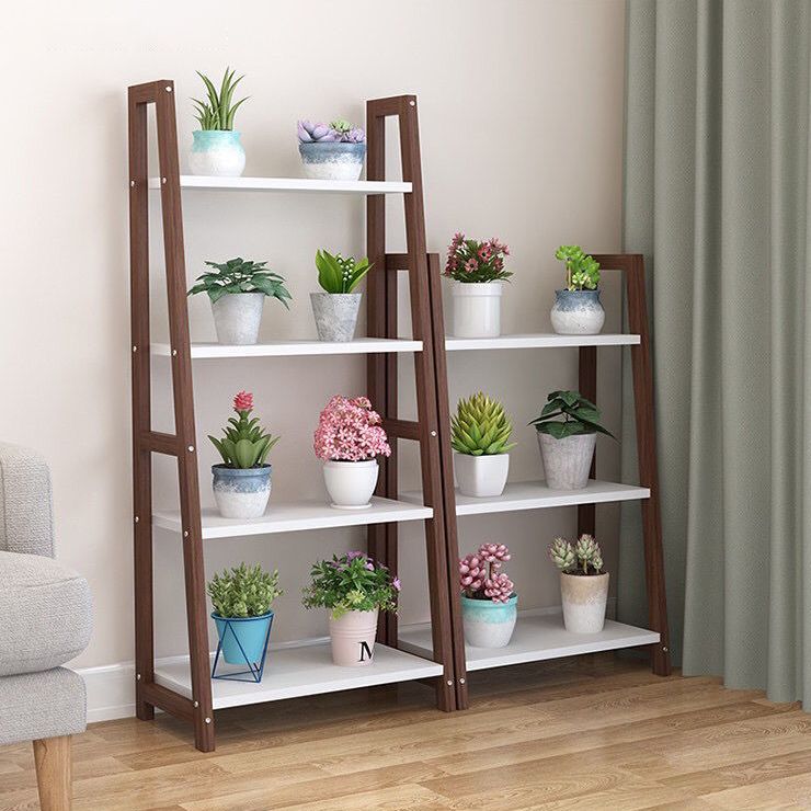 Contemporary Wooden Shelf Bookcase Vertical Bookshelf for Home Office