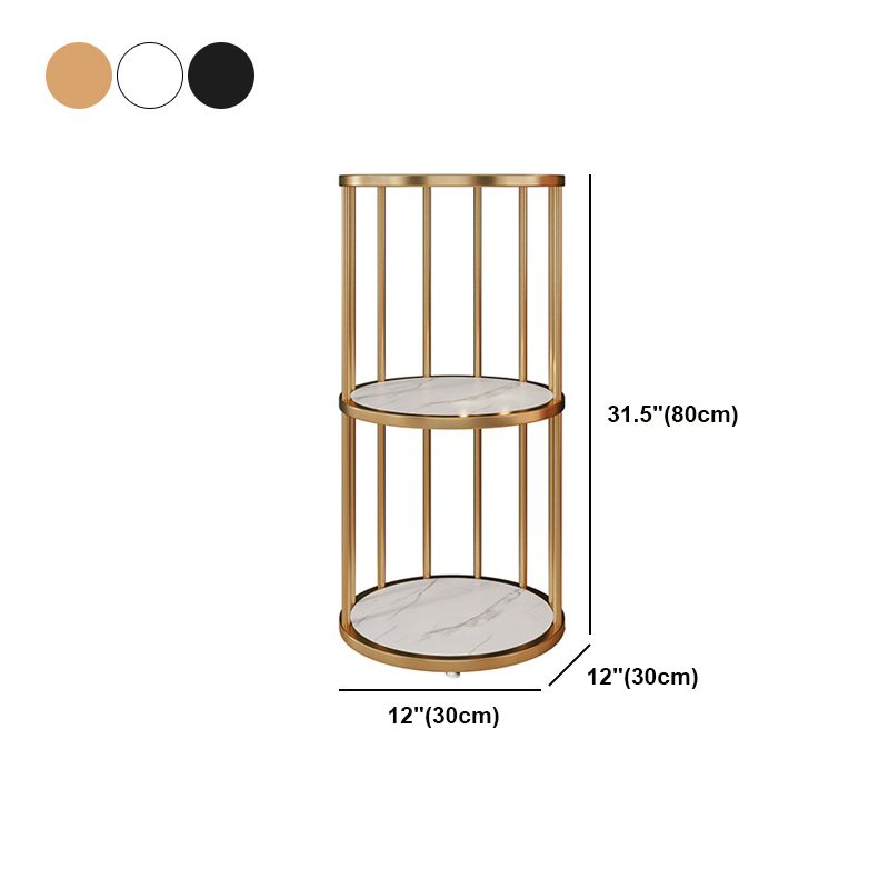 Scandinavian Metal Corner Bookshelf Open Vertical Bookshelf for Living Room