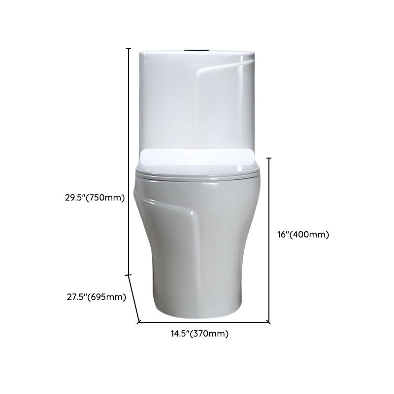Modern Flush Toilet Ceramic Elong One-Piece Toilet with Slow Close Seat