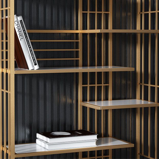 Open Shelf Bookcase Modern Metal Bookshelf for Dining Room 70.9" H X 11.8" W