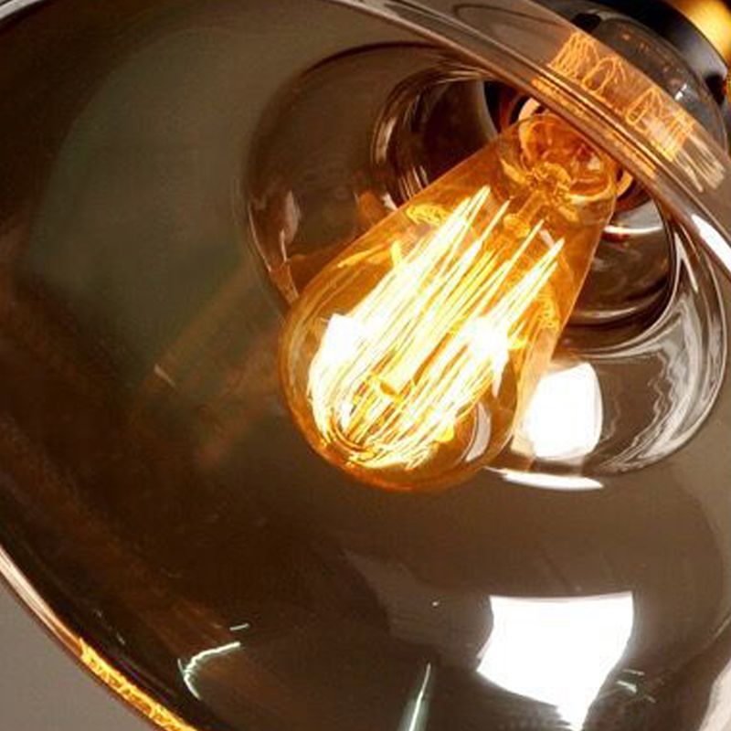 Lumo a sospensione geometrico retrò industriale lampada sospesa al coperto con tonalità di vetro