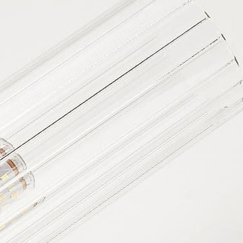 Half Cylinder Shape Glass Wall Lighting Modern Style Multi Lights Wall Mounted Light