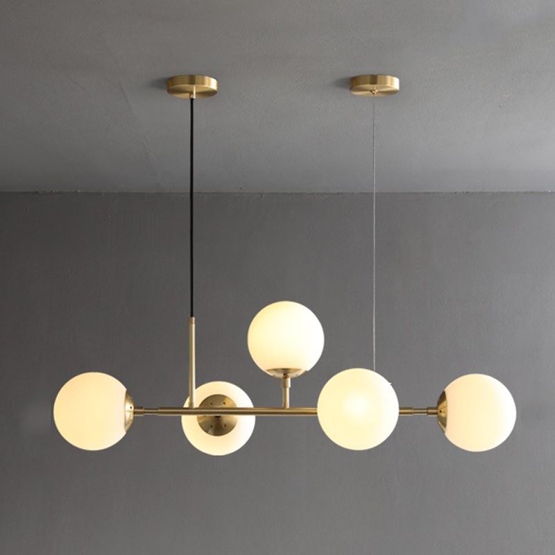 Modern Island Light Minimalist Glass Hanging Light for Dining Room