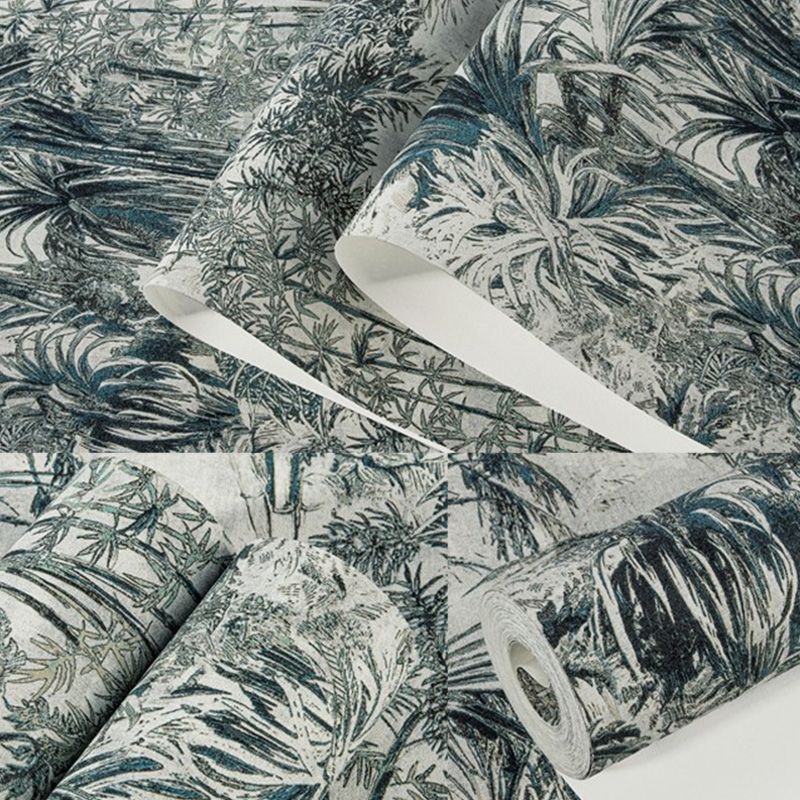 Thai Wallpaper Roll in Natural Color Coconut Tree Wall Covering, 20.5"W x 33'L, Non-Pasted