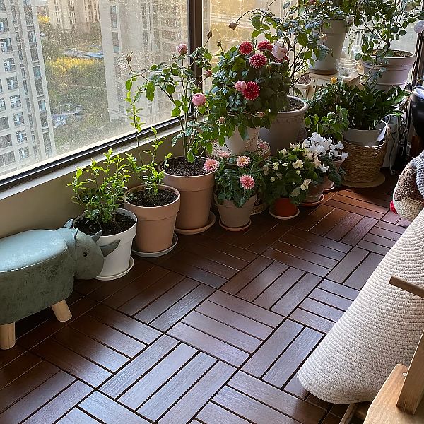 Solid Wood Flooring Traditional Style Waterproof Rectangle Stitching Wood Flooring