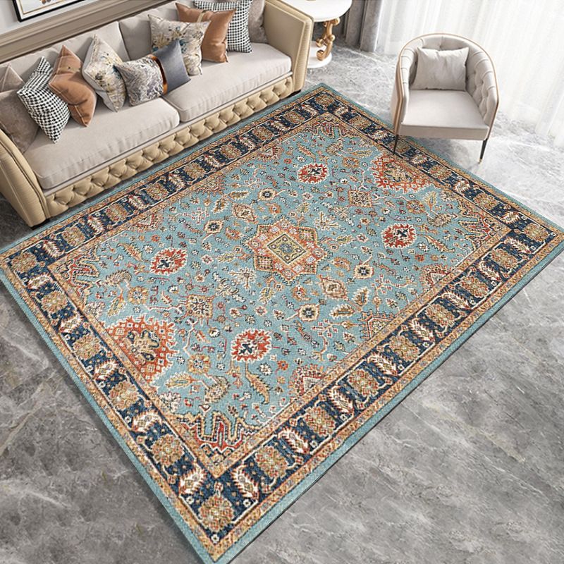 Dark Brown Graphic Rug Polyester Modern Rug Washable Area Rug for Sitting Room