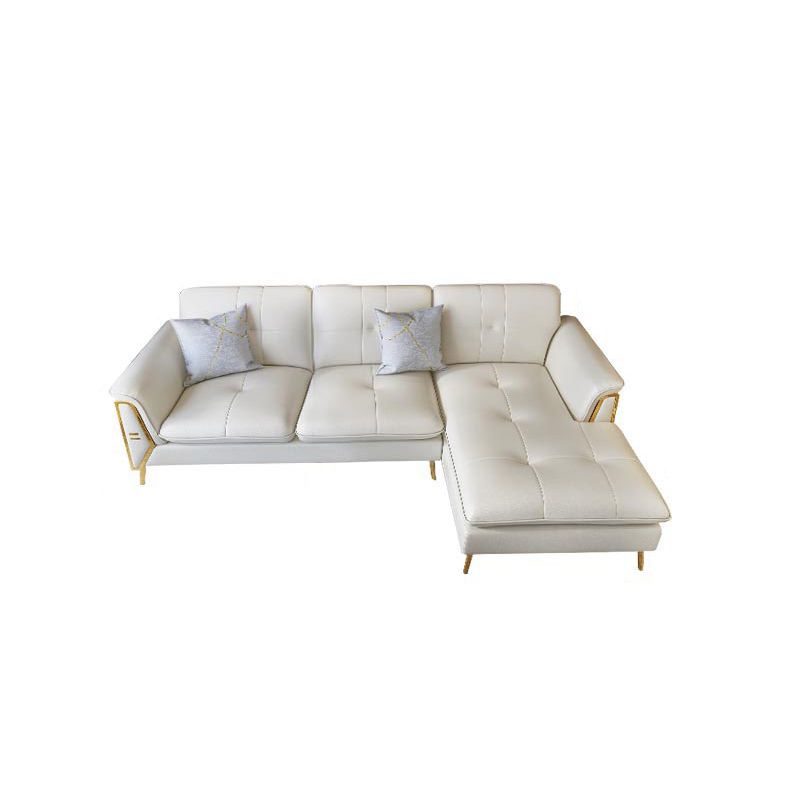 Contemporary Biscuit Back Sofa with Flared Arm for Apartment 36.61"