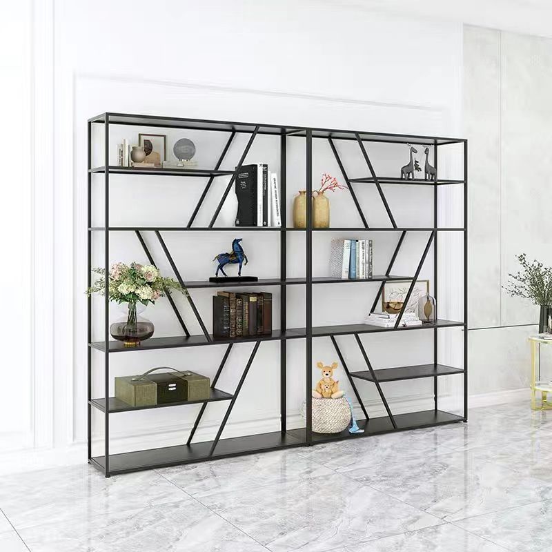 Contemporary Bookshelf Metal Open Shelf Bookcase for Study Room