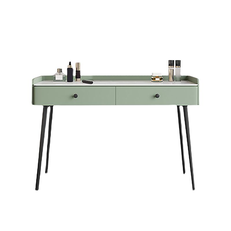 Modern White Stone Vanity Makeup Dressing Table Stool Set - 31.5"/39.37"/47.24" W