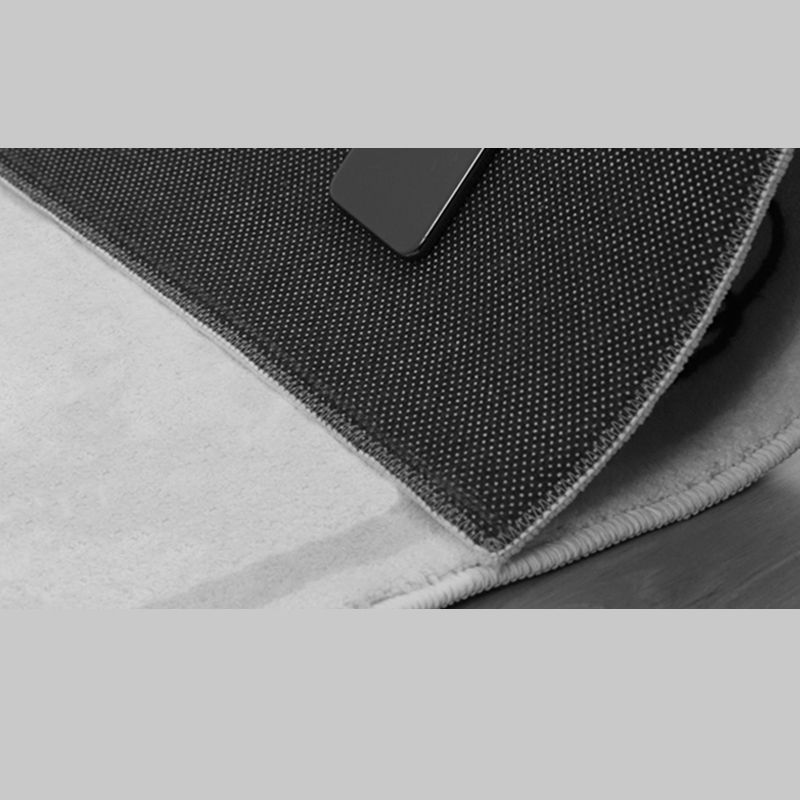 Solid Color Random Banded Rug Polyester Simple Anti-Slip Backing Indoor Rug for Living Room