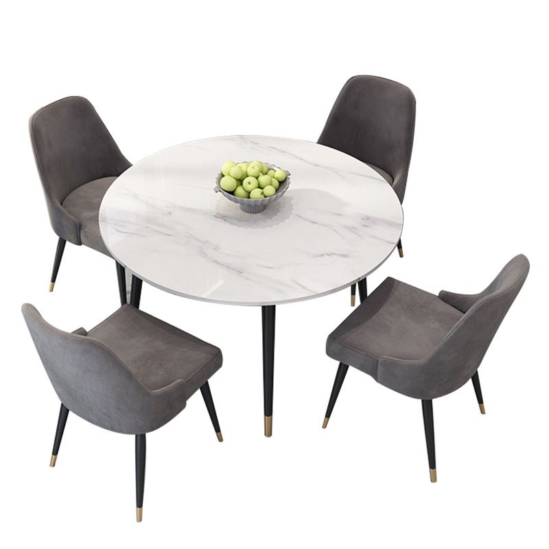 Contemporary Round Table Set 1/2/5 Pieces Dining Set for Kitchen